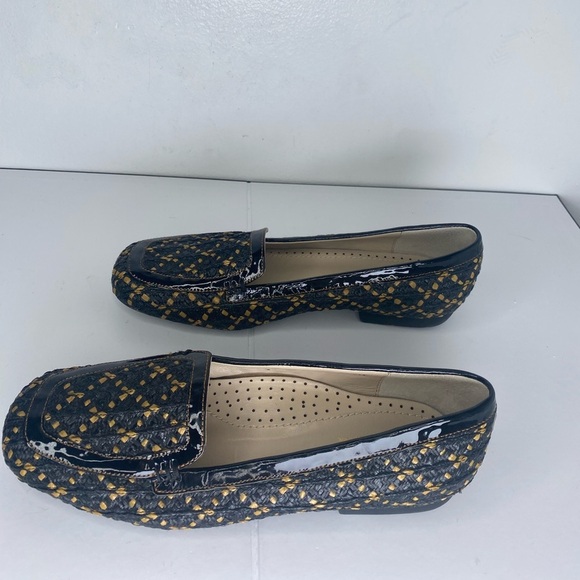 ERIC JAVITS New York Like New Black and Yellow Patterned Loafers - Picture 3 of 8
